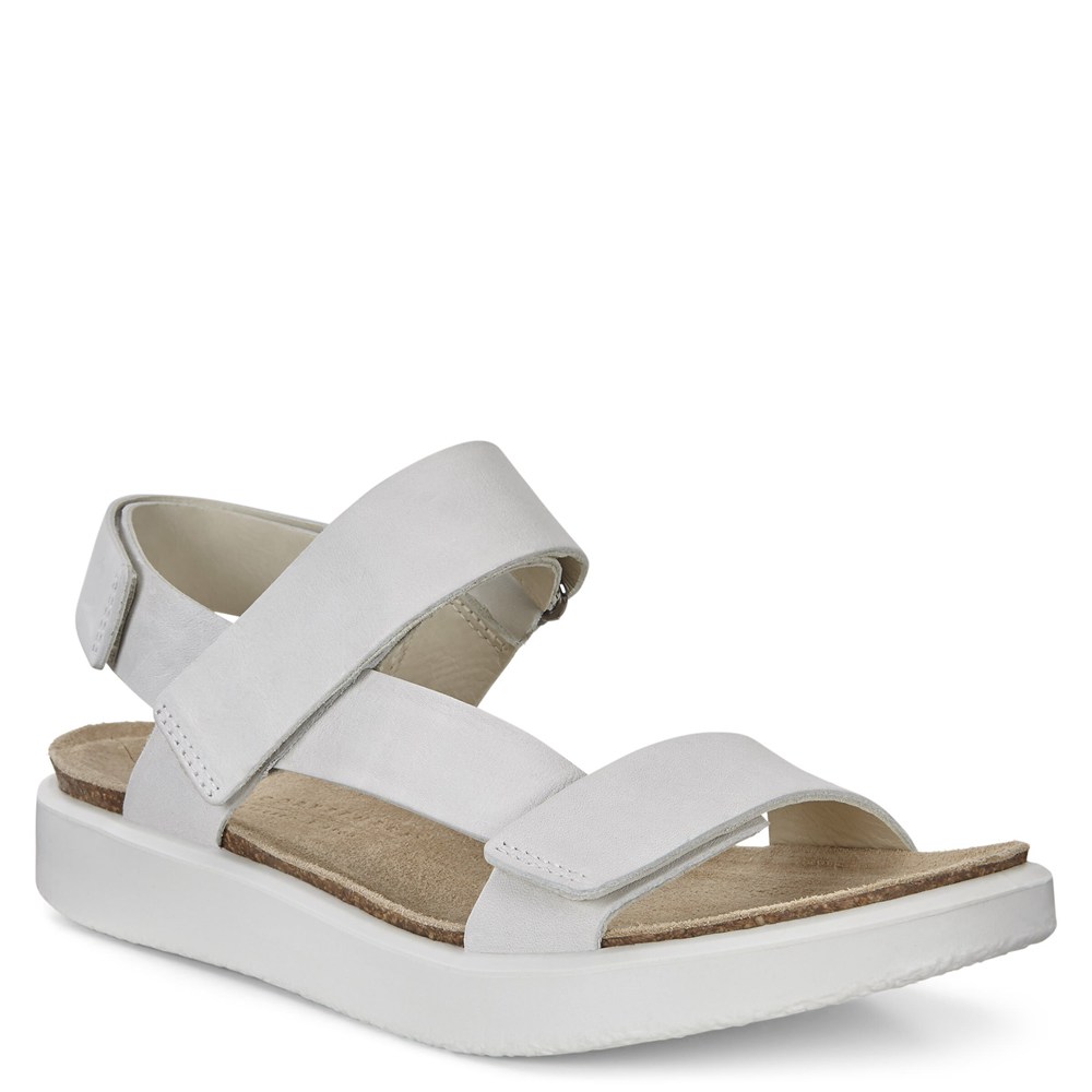 ECCO Womens Sandals White - Corksphere - YCP-106942